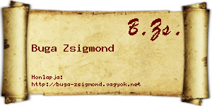 Buga Zsigmond névjegykártya