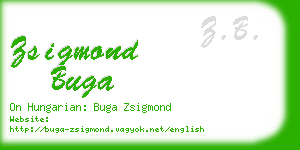 zsigmond buga business card